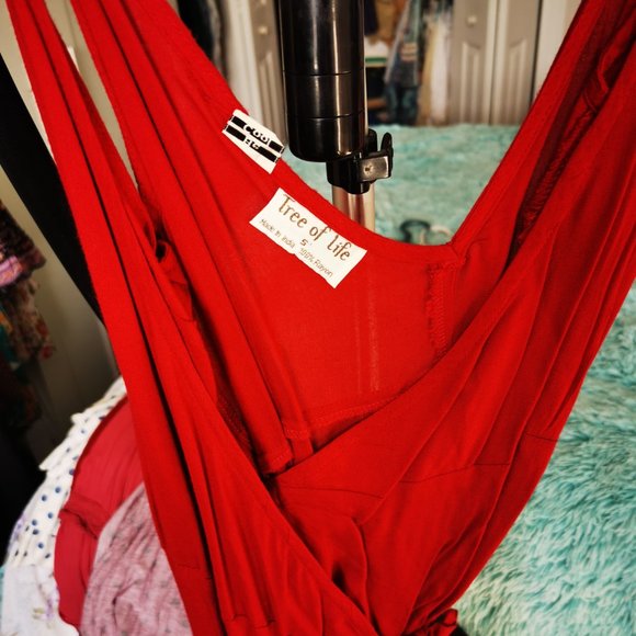 Red Wrap Dress - Picture 5 of 5